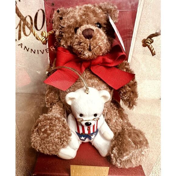 Vntg 100th Anniversary Lenox Americana Bear Hand-Painted & Accented in 24 K Gold - Picture 3 of 4